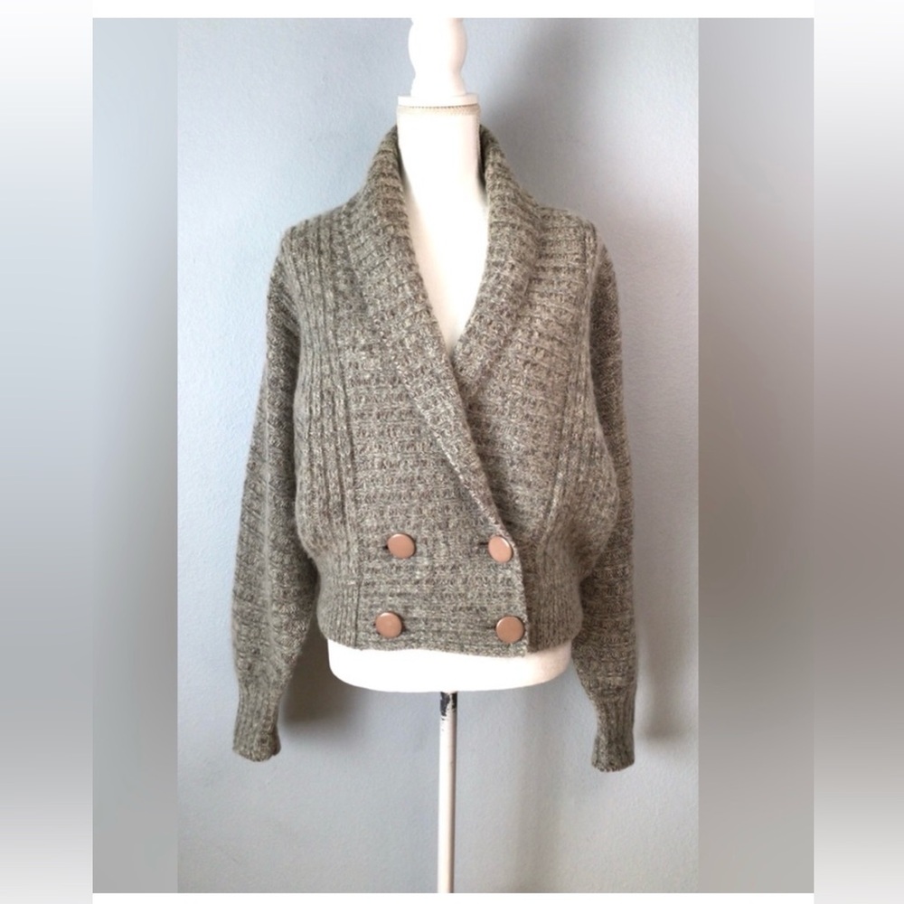 Vintage I. B. Diffusion Wool Mohair Blend Cardigan Sweater - Picture 12 of 13